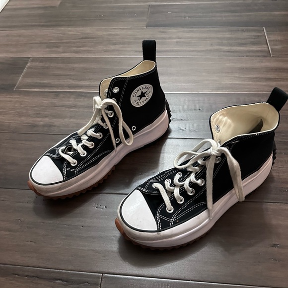 Converse Shoes - Converse Black and White Platform Sneakers